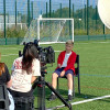 Kobi being filmed Bidston Sport and Activity Centre for National Lottery Paralympics homecoming