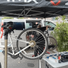 Bikes being checked over by professionals