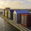 Millers Quay - drone image of the buildings on the dockside, taken February 2025
