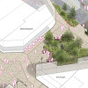 Plan view of proposed changes to Mother Redcap Place in Liscard