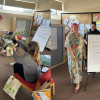 2 images side by side showing parents receiving gifts for finishing the HENRY programme