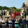 Photo of the Mayor speaking at Port Sunlight War Memorial
