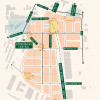 A map showing the site plan for Borough Yard