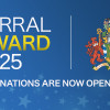 Wirral Award 2025 graphic saying Nominations are now open with a picture of the Wirral Council crest