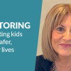 picture of mentor sara with the words 'mentoring, motivating kids to live safer happier lives'
