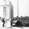 A photo from Wirral Archives showing the unveiling of the Cenotaph in Hamilton Square in 1925