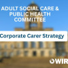 town hall background with the words "Corporate Carer Strategy"