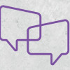 Image shows overlapping speech bubbles