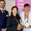 Katrina Maxwell and Lydia Parsons receiving the Community Alcohol Partnerships (CAP) Innovation Award