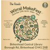 A graphic promoting the Wirral Makefest event at Birkenhead library
