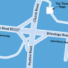 A graphic showing the Spital crossroads location
