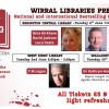 A poster advertising the Wirral Libraries Crime Writers month
