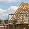 image of house being built