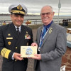 Wirral's Heritage Champion, Councillor Jerry Williams, presented the Commander General with a small memento of his visit to Wirral