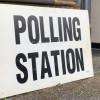 Photo of a sign saying Polling Station