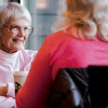 A stock image showing an older person receiving advice