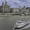 The royal daffodil ferry with Liver building in background
