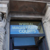 A stock image showing the sign above the door of Wirral Magistrates Court