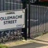 A photo of the road sign at the entrance to Tollemache Street