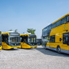 new liverpool city region buses with their yellow livery