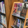 An image from a Wirral library showing books on display and on a shelf