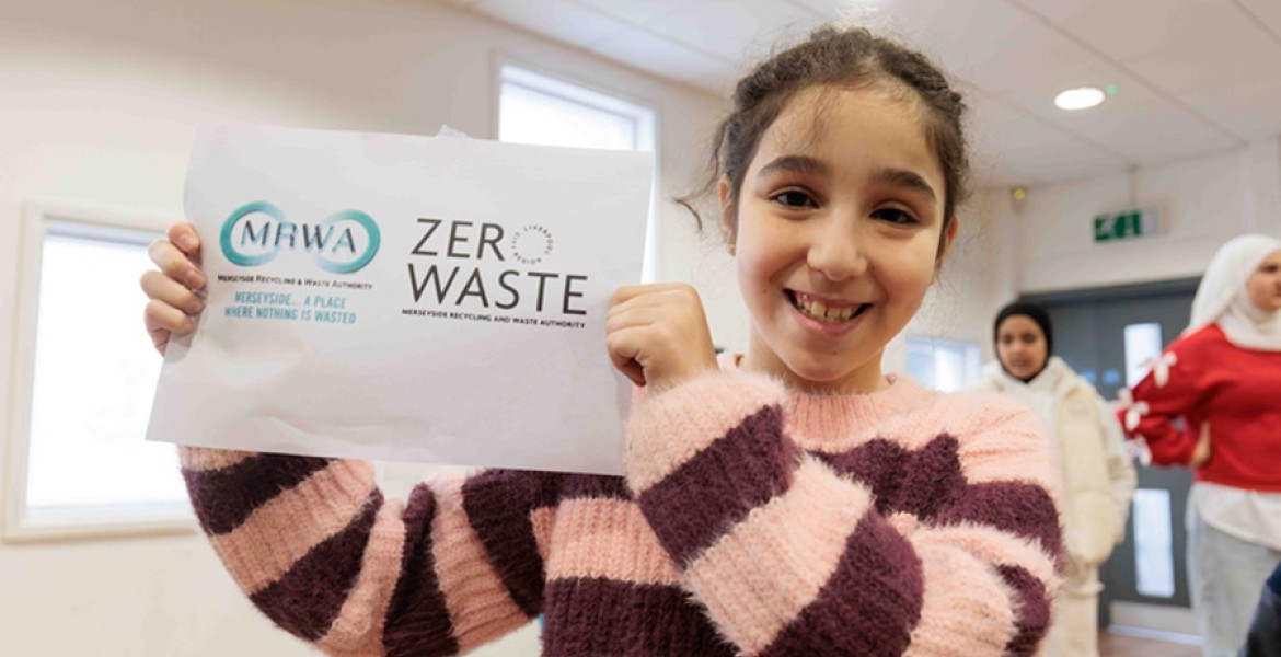 A young person participating in a waste reuse workshop at the Syrian British Culture Centre CIC, Liverpool, December 2025
