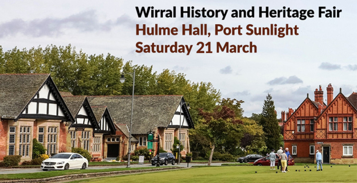 Photo of Hulme Hall with details of the fair written on it