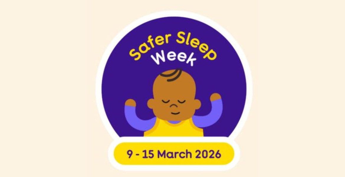 Safer Sleep logo featuring a baby