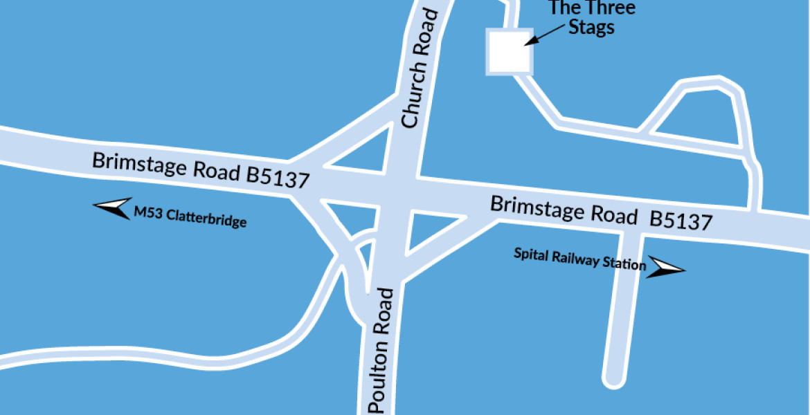 A graphic showing the Spital crossroads location