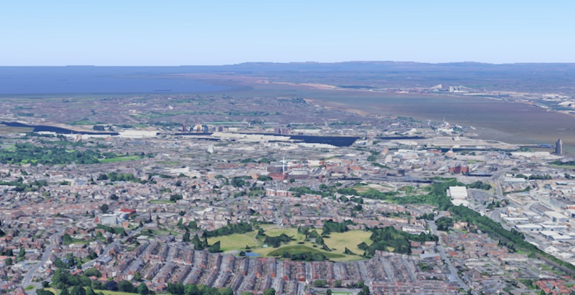 aerial image of wirral