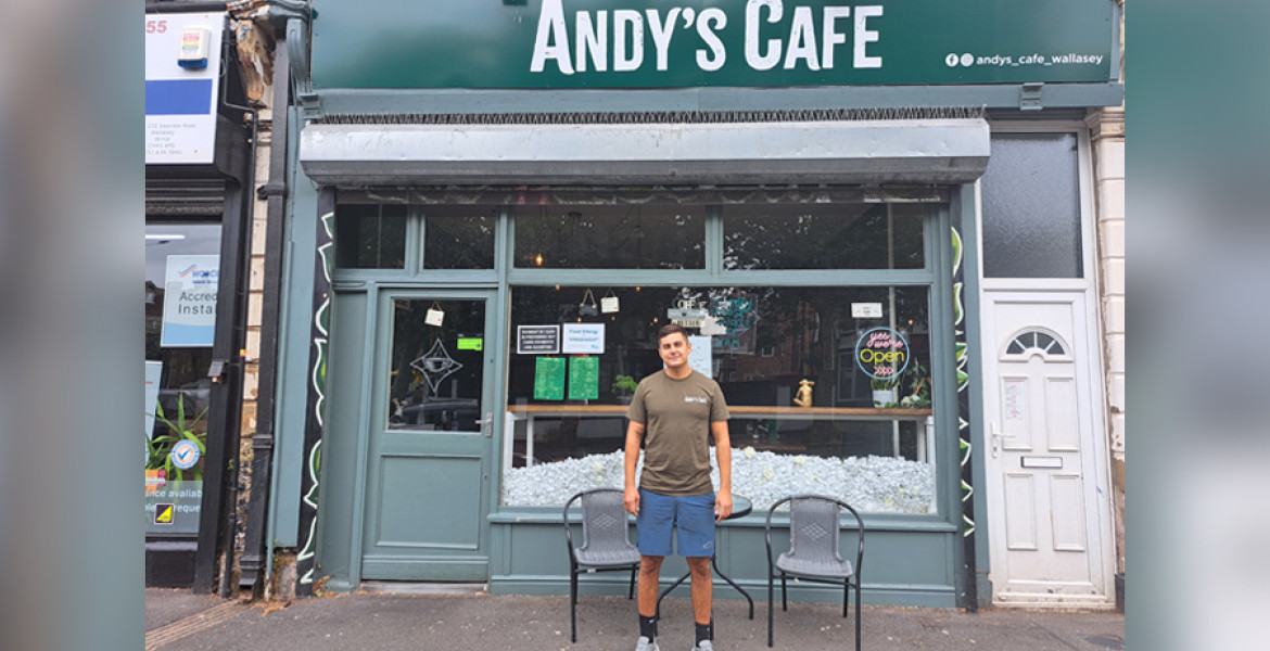 James Ellina, owner of Andy's Cafe in Wallasey 