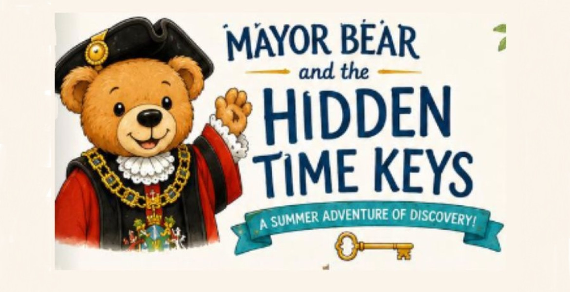 Graphic depicted a cartoon teddy bear dressed as a Mayor