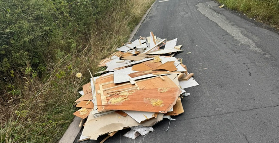 Some of the dumped waste on Red Hill Road