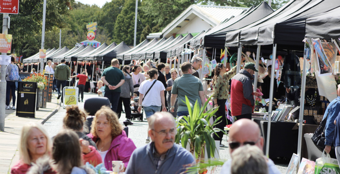 Photo of people enjoying Wirral Youth Market