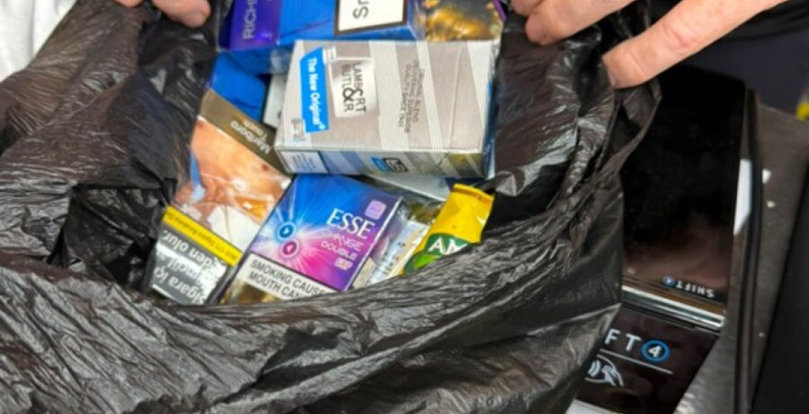 Illicit cigarettes and hand-rolling tobacco seized from Liscard Shop and Vap