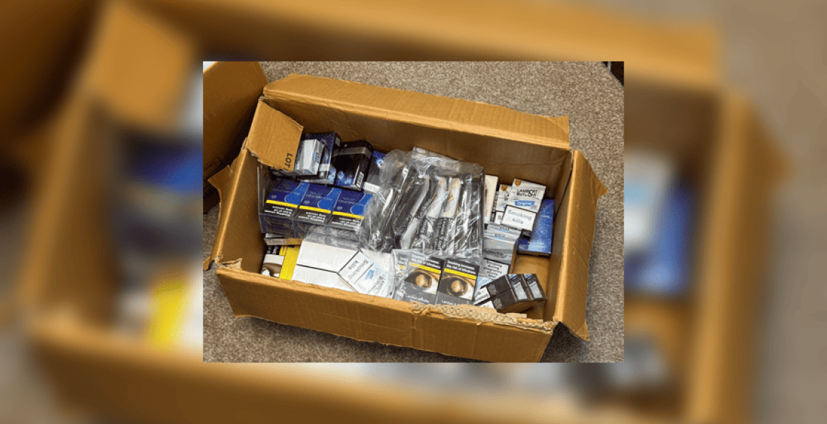 Illegal cigarettes seized from Birkenhead Bargains