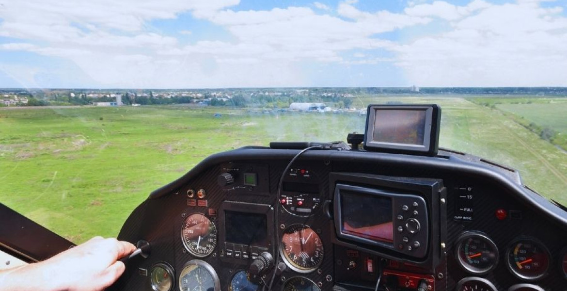 Stock aeroplane flying